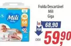 Oferta de Mili - Fralda Descartável por R$59,9 em Supermercados BH