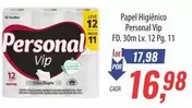 Oferta de Personal Vip - Papel Higiênico por R$16,98 em Supermercados BH