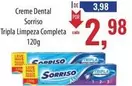 Oferta de Sorriso - Creme Dental Tripla Limpeza Completa por R$2,98 em Supermercados BH