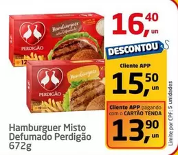 Oferta de Perdigão - Hamburguer Misto Defumado por R$16,4 em Tenda Atacado