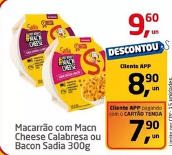 Oferta de Sadia - Macarrão com Macn Cheese Ou Bacon por R$9,6 em Tenda Atacado