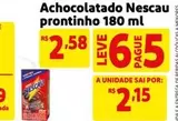 Oferta de Nescau - Achocolatado  Prontinho por R$2,58 em Mercado Extra