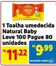 Oferta de Natural Baby - 1 Toalha Umedecida por R$11,22 em Mercado Extra