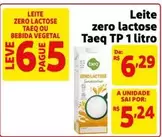 Oferta de Taeq - Leite Zero Lactose  Ou TP 1 litro por R$6,29 em Mercado Extra