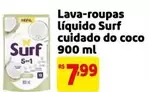 Oferta de Surf - Lava-Roupas Líquido Cuidado Do Coco por R$7,99 em Mercado Extra