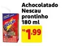 Oferta de Nescau - Achocolatado Prontinho por R$1,99 em Mercado Extra