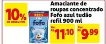 Oferta de De   - Amaciante De Roupas Concentrado Azul Tubão Refil por R$9,99 em Mercado Extra