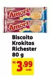 Oferta de Richester - Biscoito Krokitos por R$3,99 em Mercado Extra