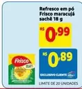 Oferta de Frisco - Refresco Em Pó Maracujá Sachê por R$0,99 em Mercado Extra