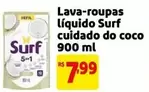 Oferta de Surf - Lava-Roupas Líquido Cuidado Do Coco por R$7,99 em Mercado Extra