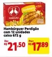 Oferta de Perdigão - Hamburguer Com 12 Unidades Caixa por R$17,89 em Mercado Extra