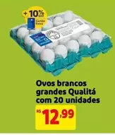 Oferta de Qualitá - Ovos Brancos Grandes Qualità Com 20 Unidades por R$12,99 em Mercado Extra