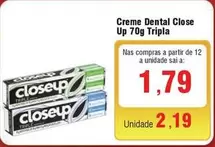 Oferta de De   - Creme Dental 70g Tripla por R$2,19 em Spani Atacadista