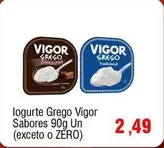 Oferta de Vigor - Iogurte Grego Sabores por R$2,49 em Spani Atacadista