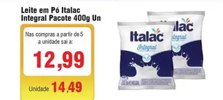 Oferta de Italac - Leite Em Po Integral Pacote por R$12,99 em Spani Atacadista