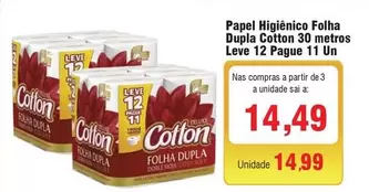 Oferta de Leve - Papel Higiênico Folha Dupla por R$14,49 em Spani Atacadista