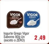 Oferta de Vigor - Iogurte Grego por R$2,49 em Spani Atacadista