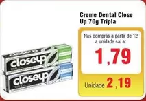 Oferta de De   - Creme Dental 70g Tripla por R$2,19 em Spani Atacadista