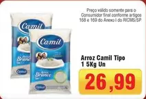 Oferta de Camil - Arroz Tipo por R$26,99 em Spani Atacadista