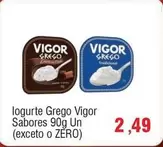 Oferta de Vigor - Iogurte Grego Sabores por R$2,49 em Spani Atacadista