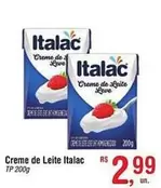 Oferta de Italac - Creme De Leite por R$2,99 em Fort Atacadista