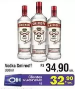 Oferta de Smirnoff - Vodka por R$34,9 em Fort Atacadista