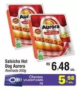 Oferta de Aurora - Salsicha Hot Dog por R$6,48 em Fort Atacadista