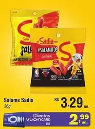 Oferta de Sadia - Salame por R$3,29 em Fort Atacadista