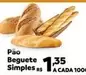 Oferta de Pao Beguete Simples por R$1,35 em Max Atacadista