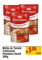 Oferta de Cica - Molho De Tomate Tradicional Pomodoro Sache por R$1,09 em Max Atacadista