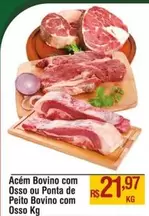 Oferta de Bovino - Acém Bovino Com Osso Ou Ponta De Peito Bovino Com Osso por R$21,97 em Max Atacadista