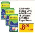 Oferta de Sempre Livre - Absorvente Adapt Pacote 16 Unidades Leve Mais Pague Menos por R$8,99 em Max Atacadista