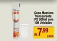 Oferta de Massimo - Copo Transparente Ps 300ml Com 100 Unidades por R$7,99 em Max Atacadista