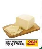 Oferta de Queijo Mussarela Peça Kg À Partir De: por R$29,98 em Max Atacadista