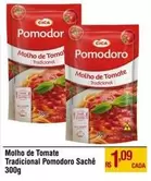 Oferta de Cica - Molho De Tomate Tradicional Pomodoro Sache por R$1,09 em Max Atacadista