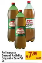 Oferta de Guaraná Antarctica - Refrigerante Original O Zero Pet por R$7,99 em Max Atacadista