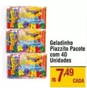 Oferta de Pacote - Geladinho Piazzito Com 40 Unidades por R$7,49 em Max Atacadista