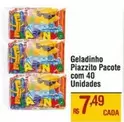 Oferta de Pacote - Geladinho Piazzito Com 40 Unidades por R$7,49 em Max Atacadista