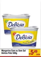 Oferta de Delícia - Margarina Com Ou Sem Sal por R$5,49 em Max Atacadista