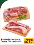 Oferta de Bovino - Acém Bovino Com Osso Ou Ponta De Peito Com Osso por R$21,97 em Max Atacadista