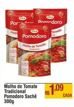 Oferta de Cica - Molho De Tomate Tradicional Pomodoro Sache por R$1,09 em Max Atacadista