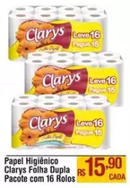 Oferta de Clarys - Papel Higiênico por R$15,9 em Max Atacadista