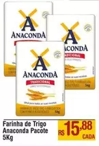 Oferta de Anaconda - Farinha De Trigo por R$15,88 em Max Atacadista