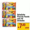 Oferta de Pacote - Geladinho Piazzito Com 40 Unidades por R$7,49 em Max Atacadista