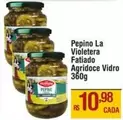 Oferta de La Violetera - Pepino  Fatiado Agridoce Vidro por R$10,98 em Max Atacadista