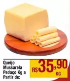 Oferta de Queijo Mussarela Pedaço por R$35,9 em Max Atacadista