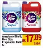 Oferta de Mon Bijou - Amaciante Diluido Fragrâncias Galao por R$17,89 em Max Atacadista