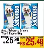 Oferta de Saboroso - Arroz Saboroso Tipo 1 Pacote por R$25,98 em Max Atacadista