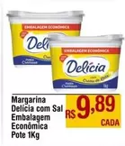 Oferta de Delícia - Margarina Delicia Com Sal Embalagem Econômica Pote por R$9,89 em Max Atacadista