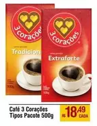 Oferta de Pacote - Café 3 Corações por R$18,49 em Max Atacadista